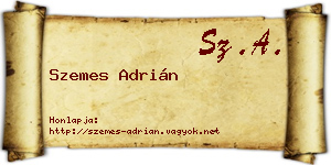 Szemes Adrián névjegykártya